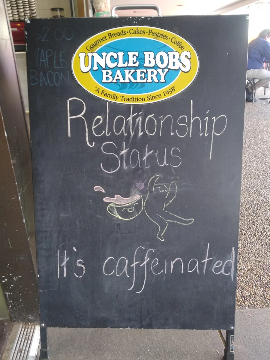 Menu, Uncle Bobs Bakery Belmont