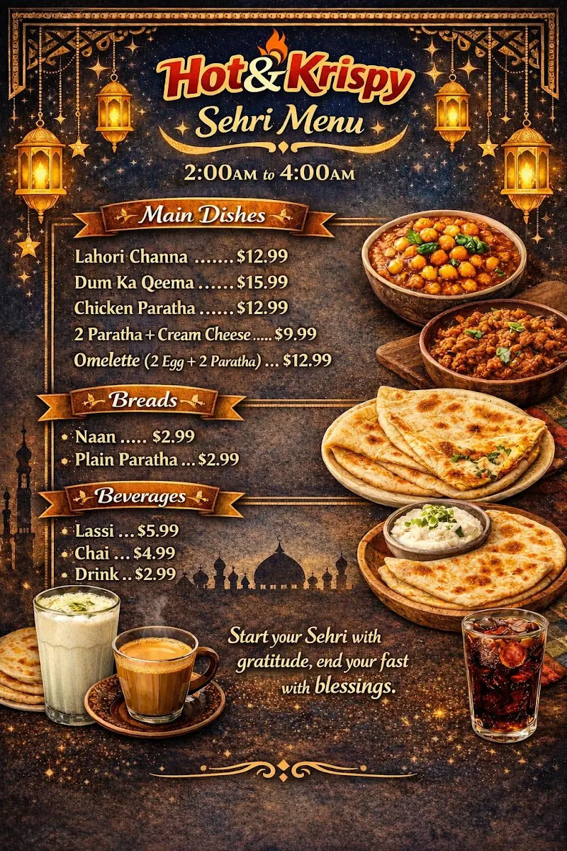 Menu, Hot & Krispy