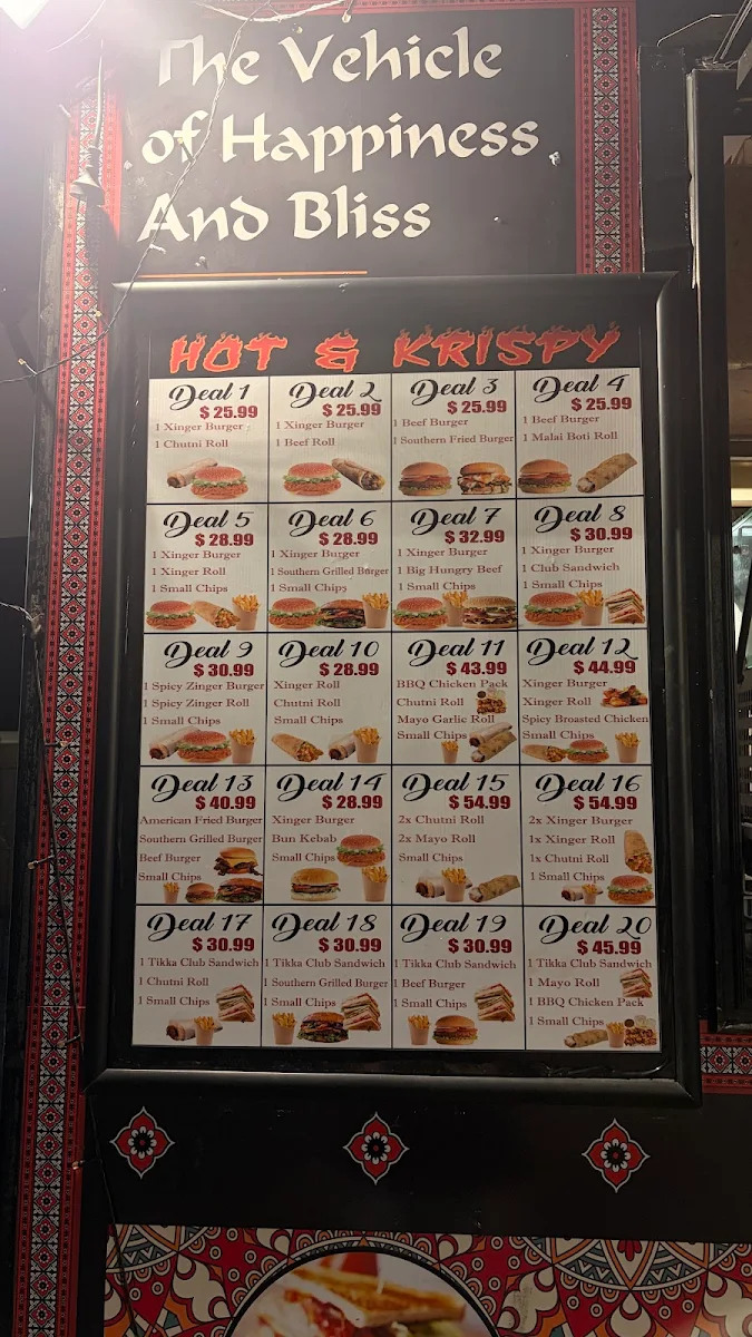 Menu, Hot & Krispy