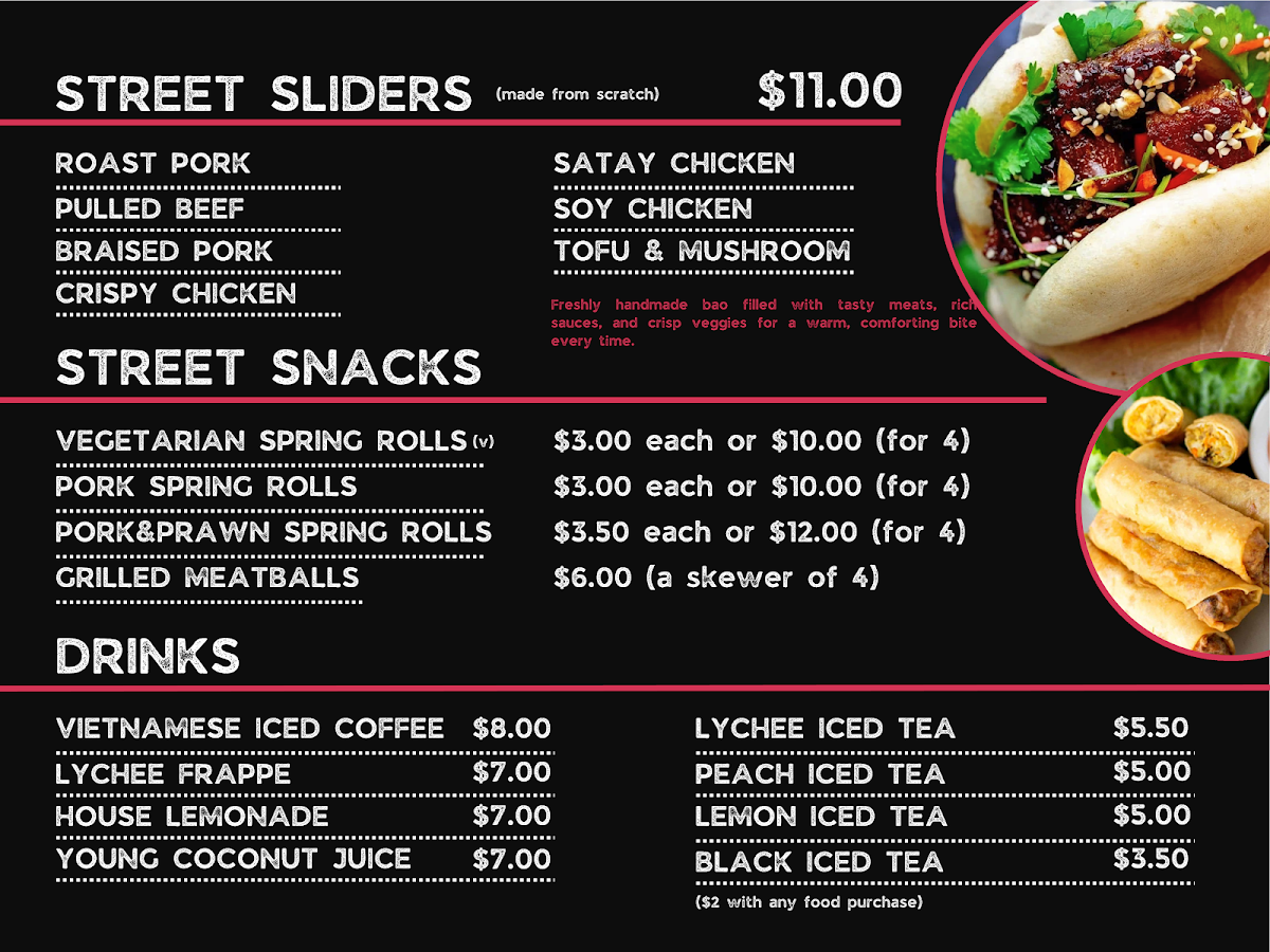 Menu, Little Baguette by Rice Paper Pantry