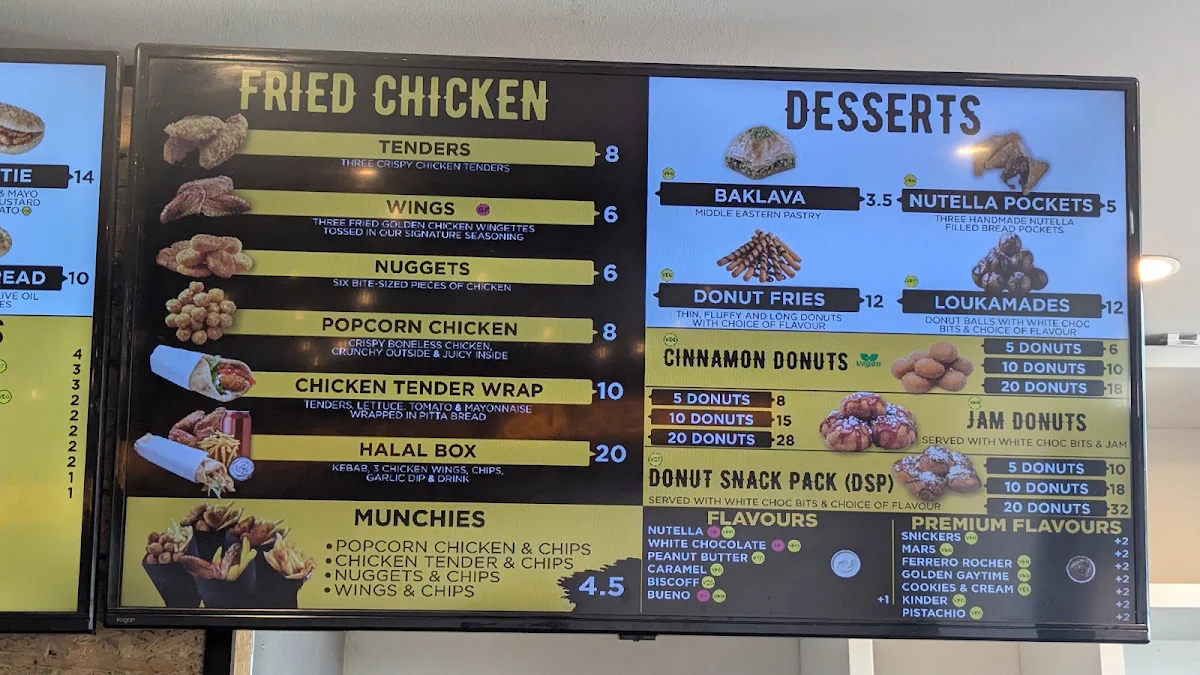 Menu, Glenny Kebabs - Mt Waverley