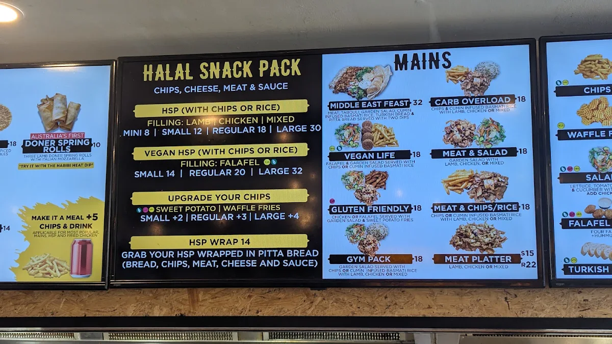 Menu, Glenny Kebabs - Mt Waverley