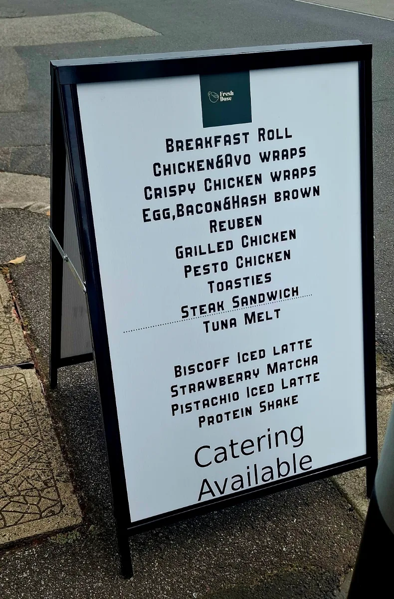 Menu, Fresh Dose
