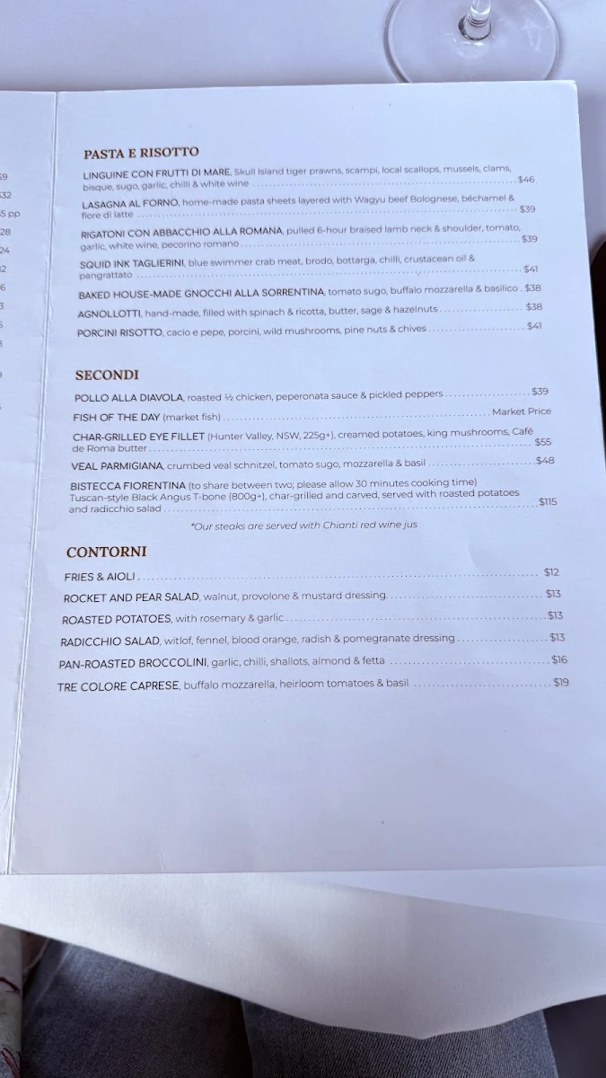 Menu, Sette Bello