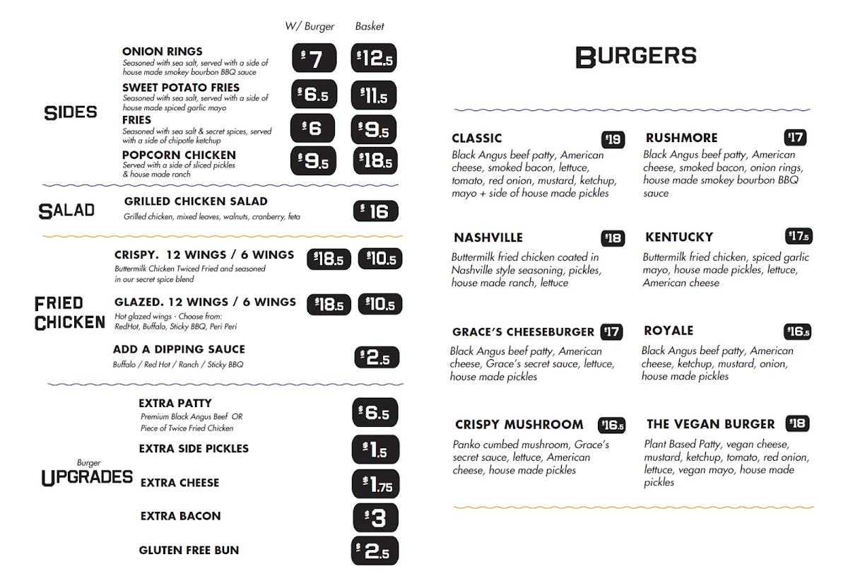 Menu, Saving Grace