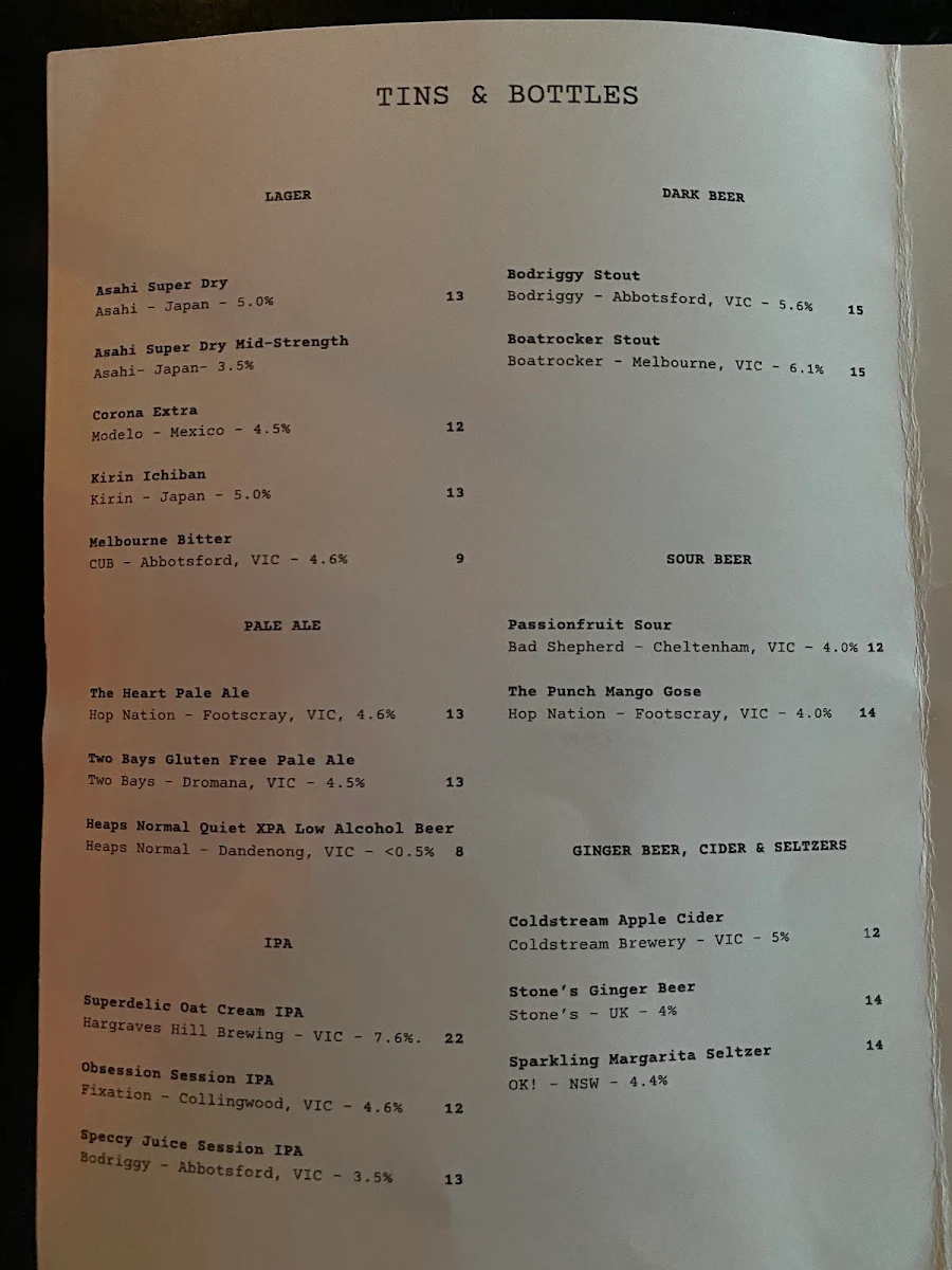 Menu, Saving Grace
