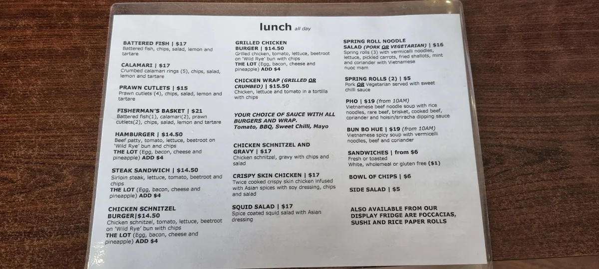 Menu, Infuse