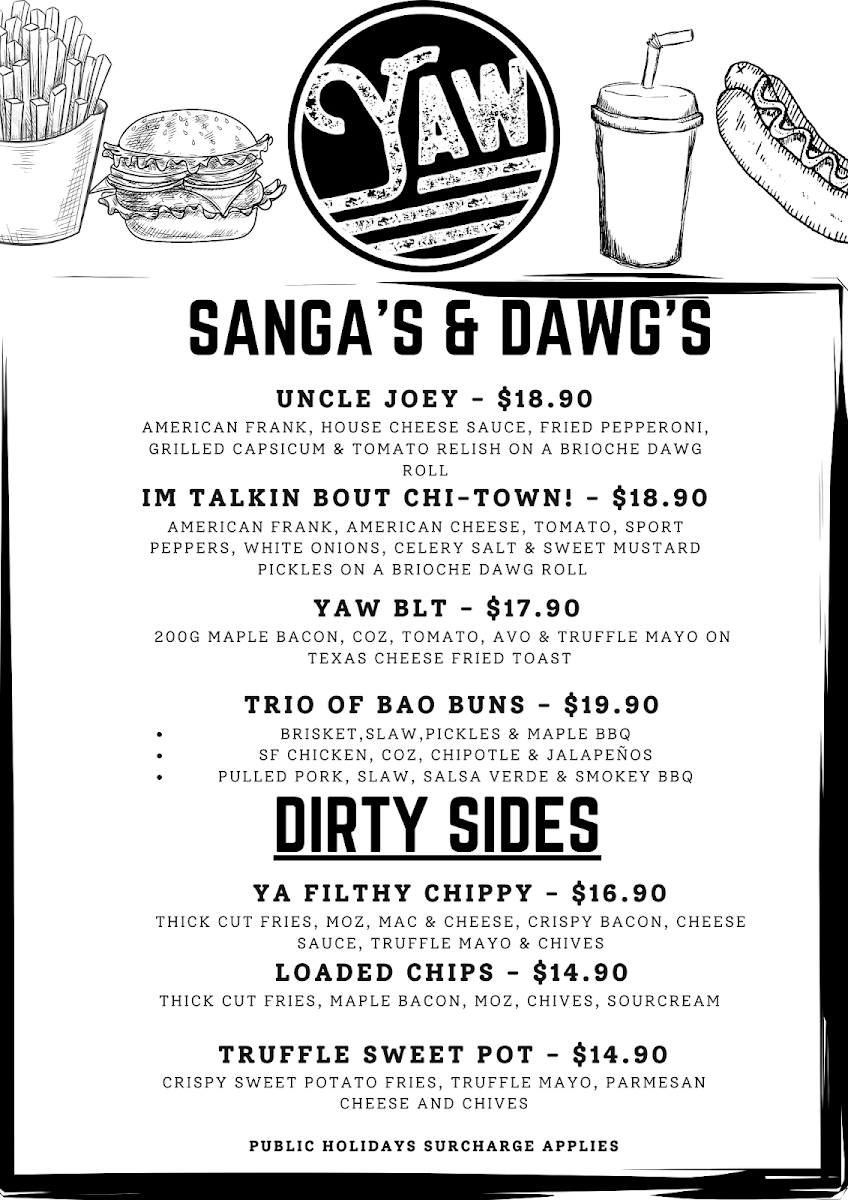 Menu, YAW