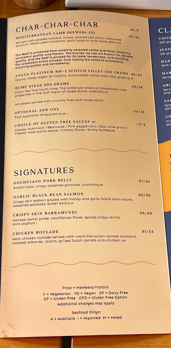 Menu, Rowers On Cooks River