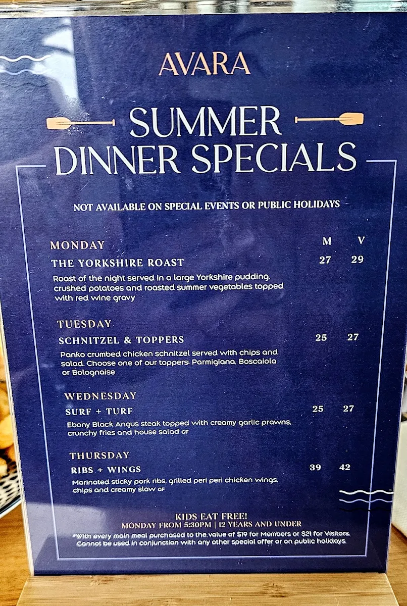 Menu, Rowers On Cooks River