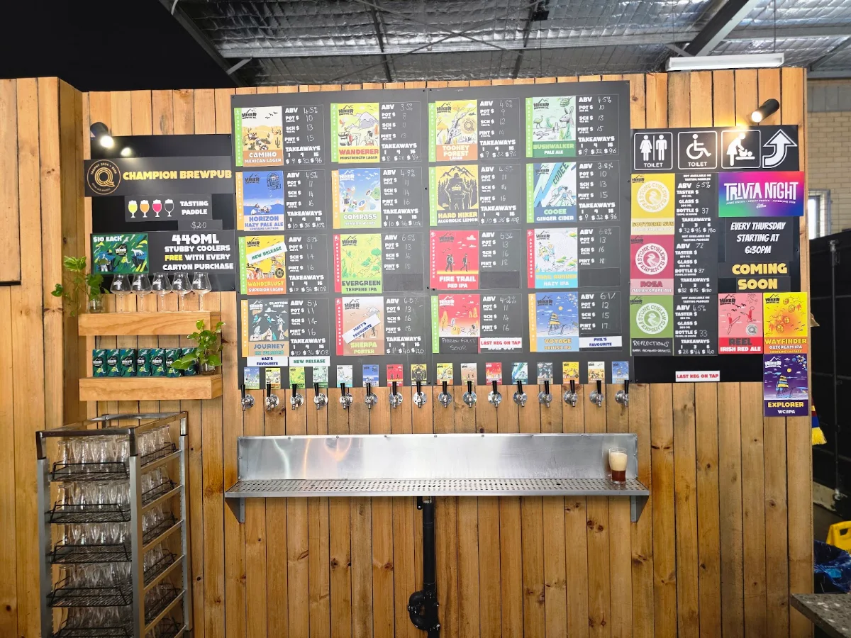 Menu, E.B. by Hiker Brewing Co.