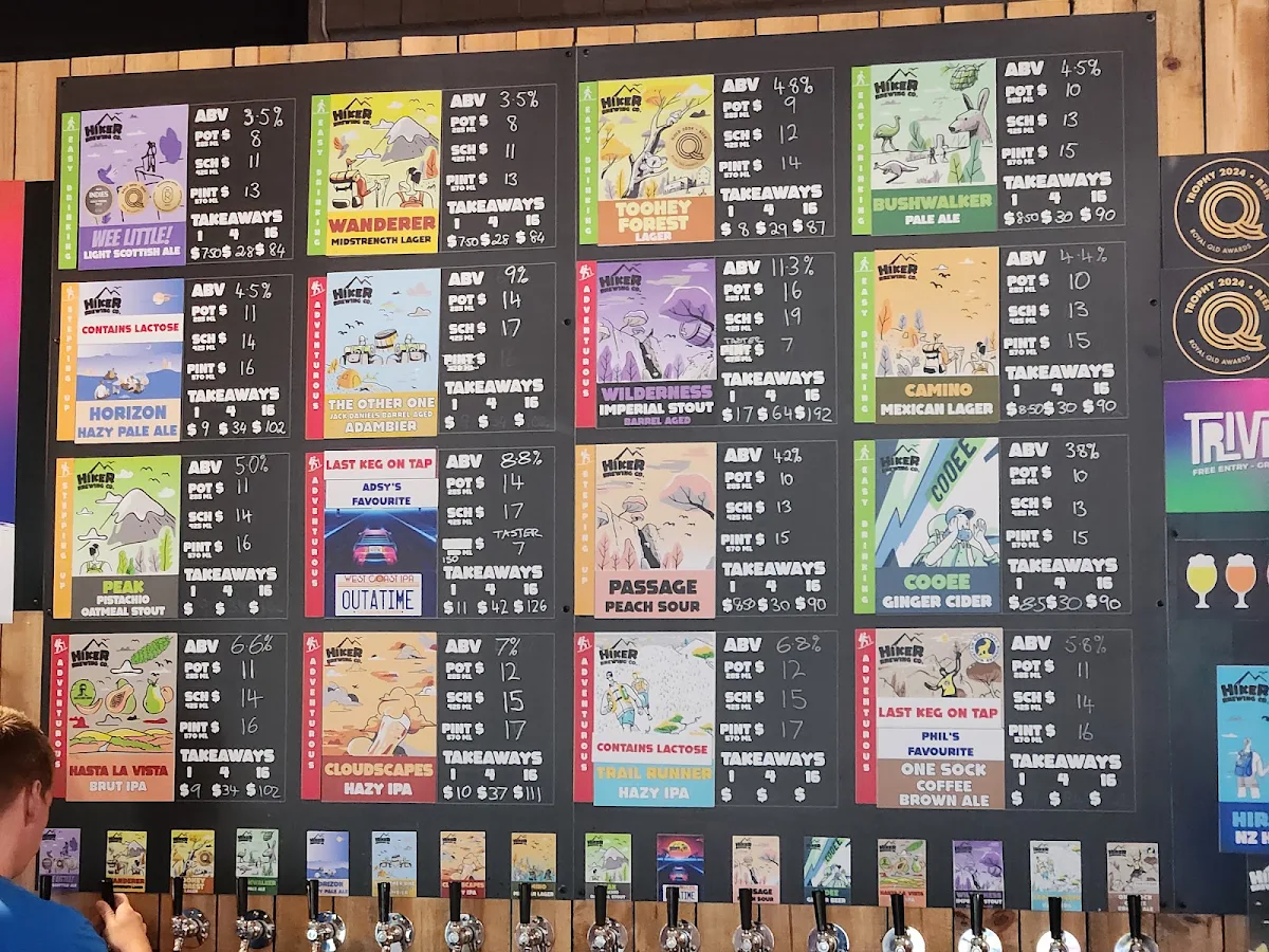 Menu, E.B. by Hiker Brewing Co.