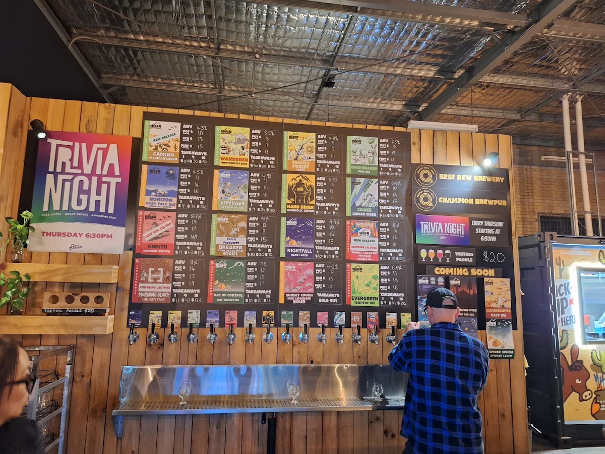 Menu, E.B. by Hiker Brewing Co.