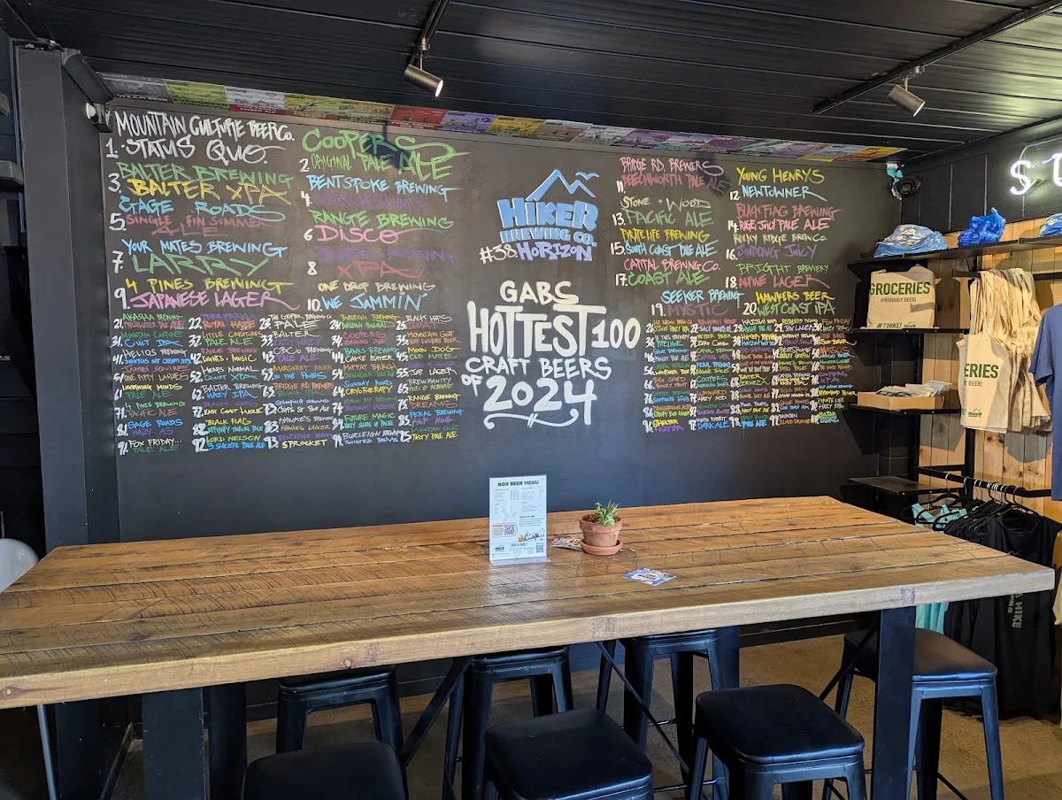 Menu, E.B. by Hiker Brewing Co.