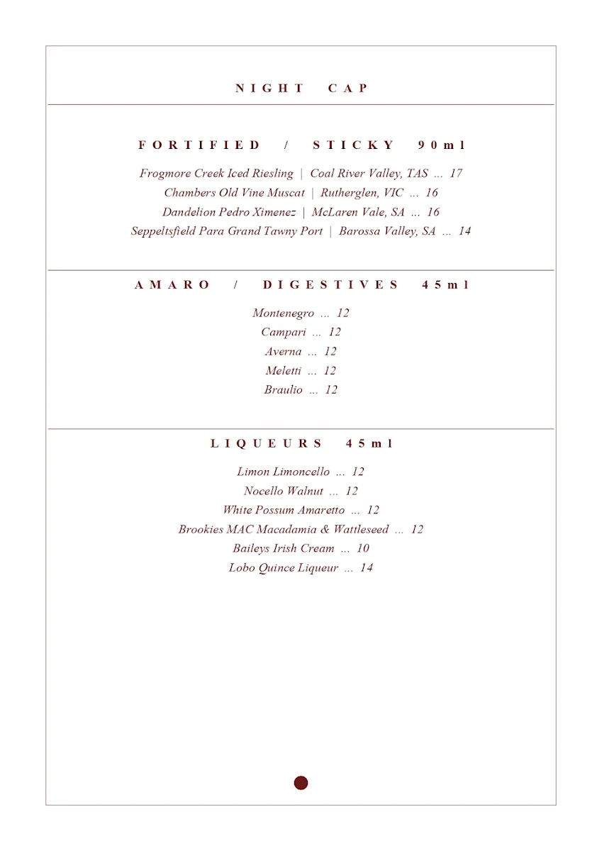 Menu, Oliveti