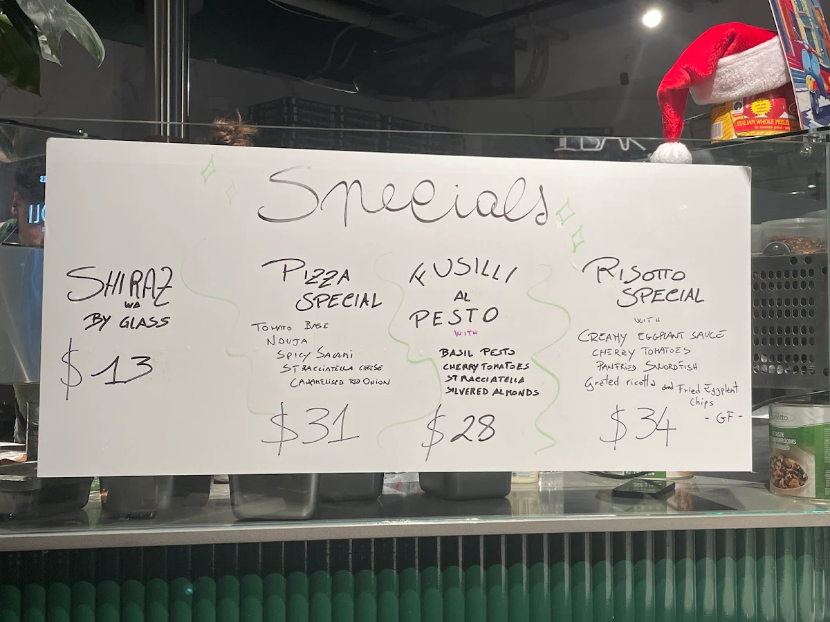 Menu, Pizzeria Da Napoli Leederville