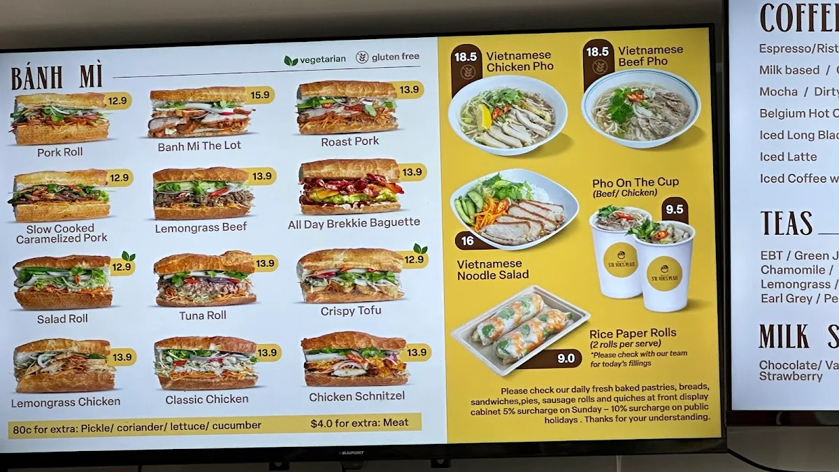 Menu, Banh Mi Sil Vous Plait