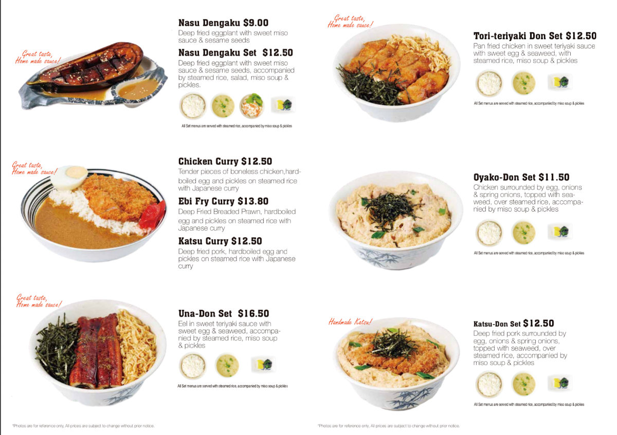 Menu, Katsumoto Japanese Restaurant