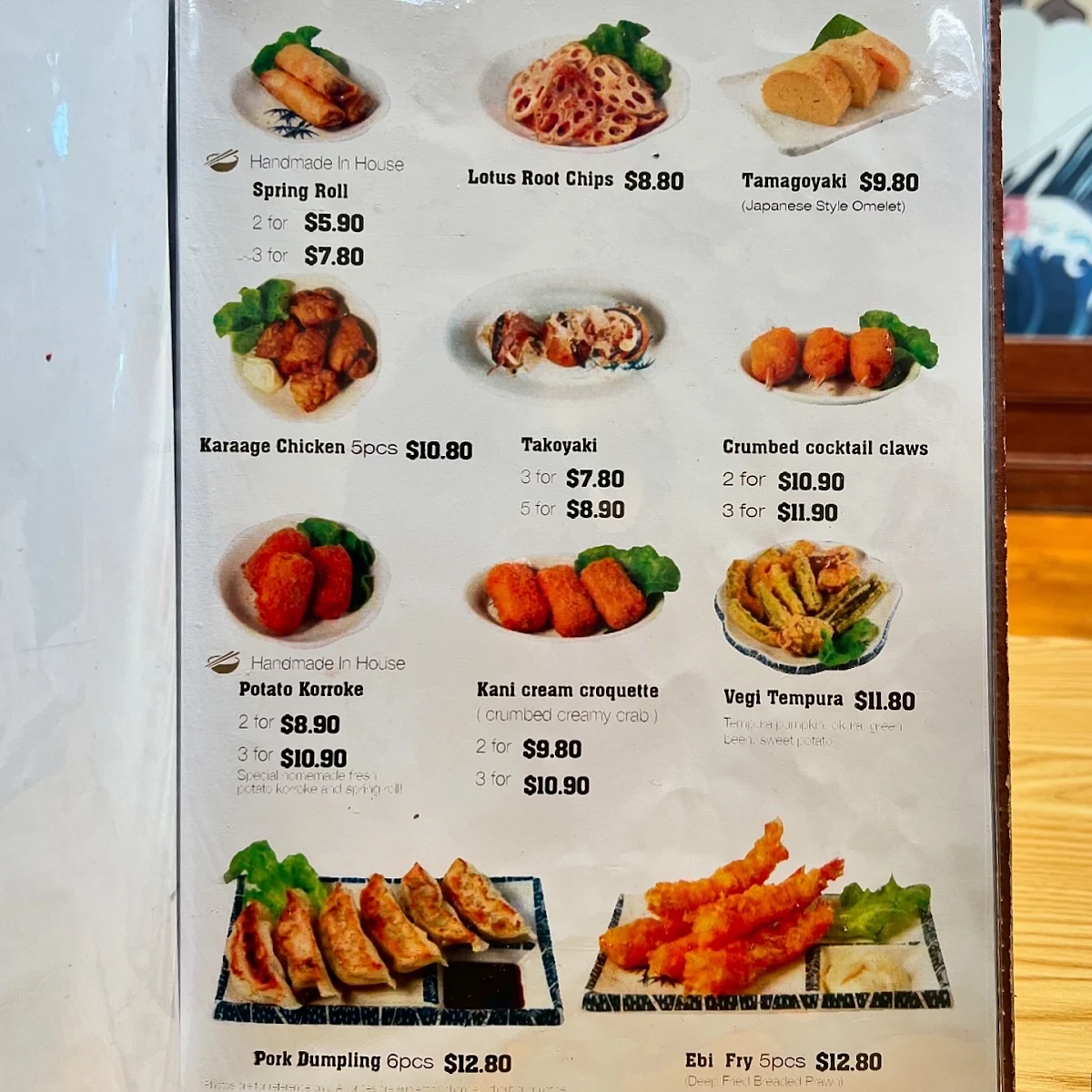 Menu, Katsumoto Japanese Restaurant