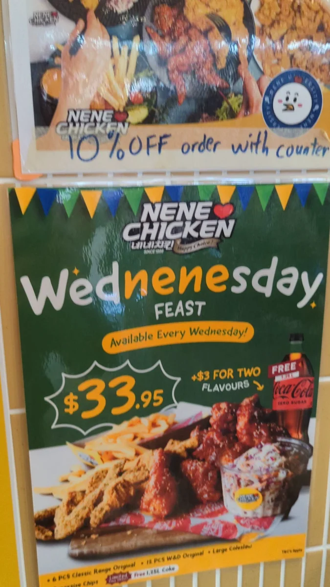 Menu, Nene Chicken