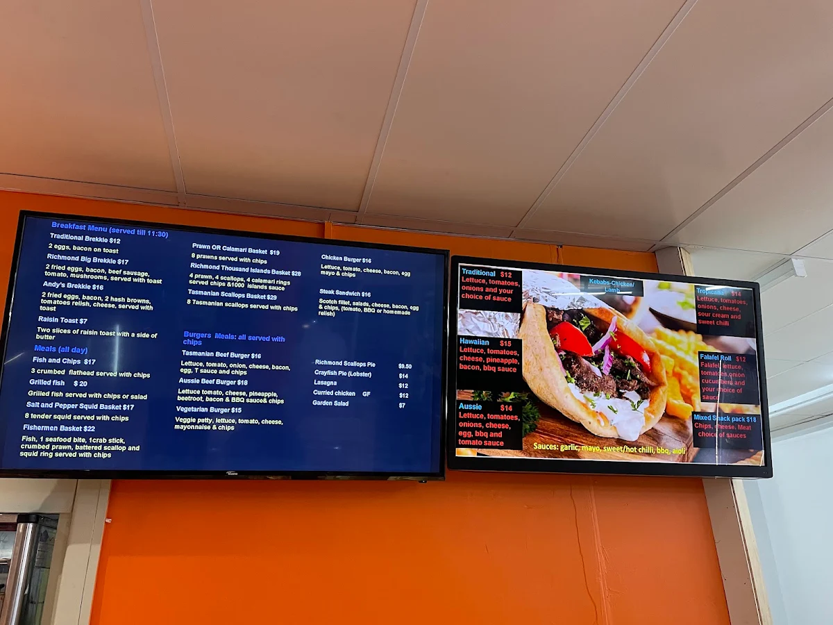 Menu, The Bridge Cafe