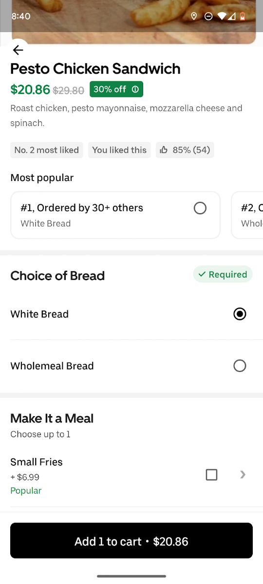 Menu, Sandwich & Wraps Heaven