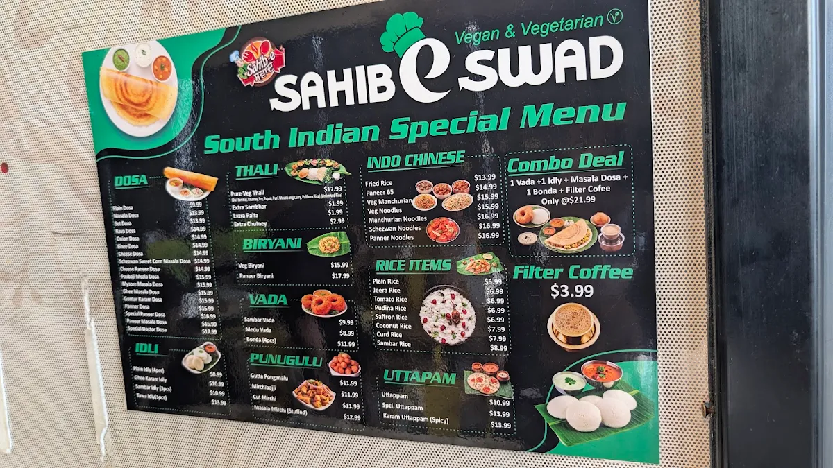 Menu, Sahib E Swad Truganina