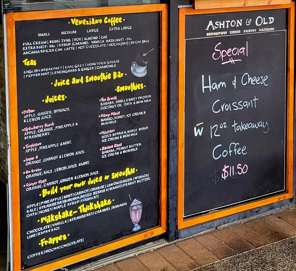 Menu, Ashton & Old