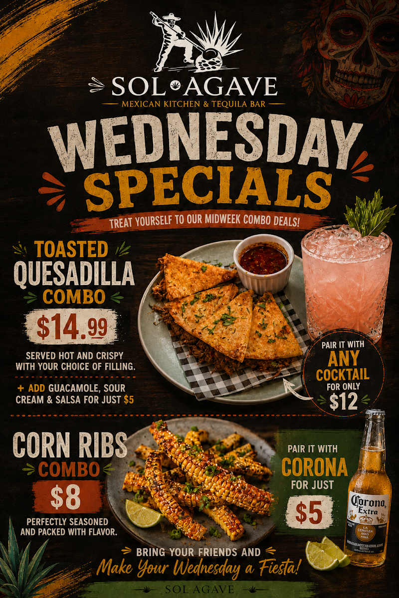 Menu, Sol Agave Rosebud