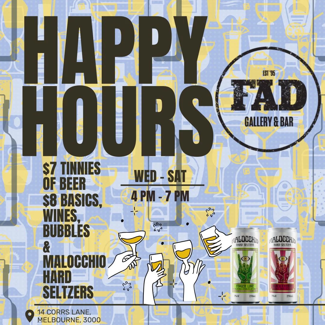 Menu, Fad Gallery Bar