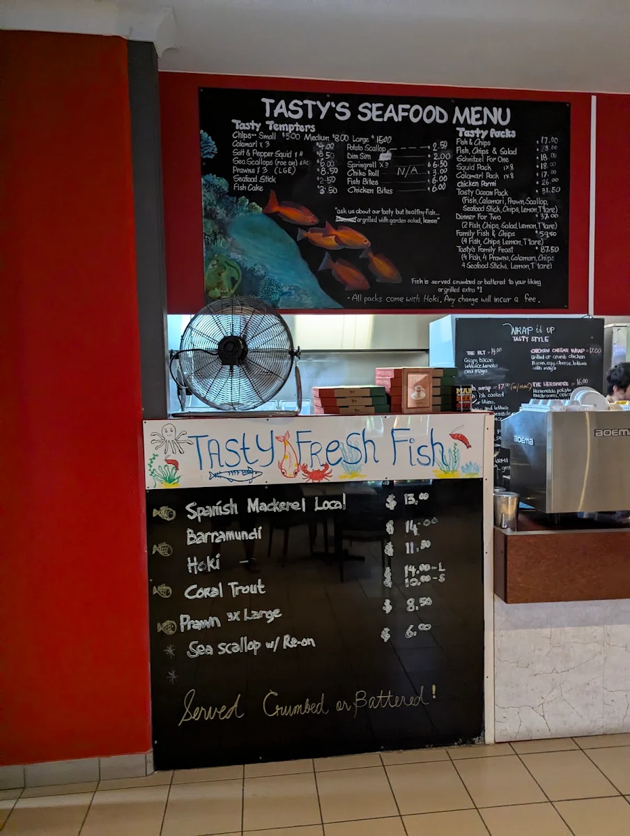 Menu, Tasty at Yorkeys