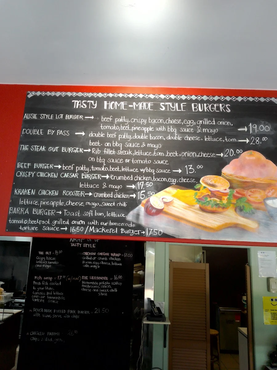 Menu, Tasty at Yorkeys