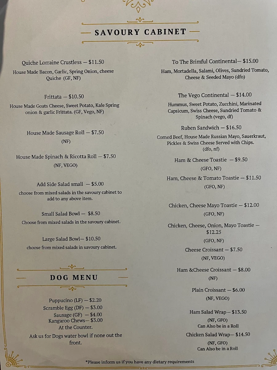 Menu, Brimful Of Asha