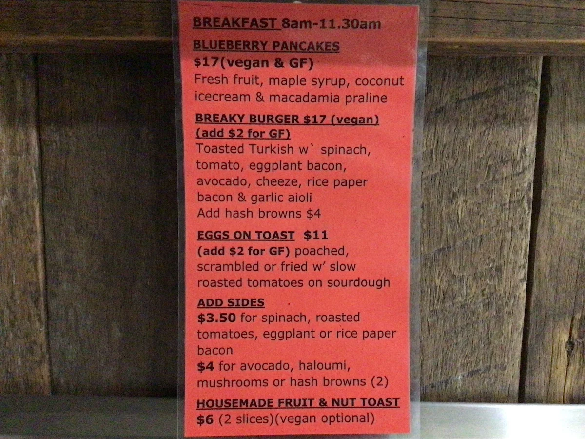 Menu, The Garden Plate