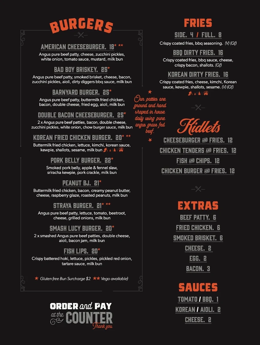 Menu, Chow Haus