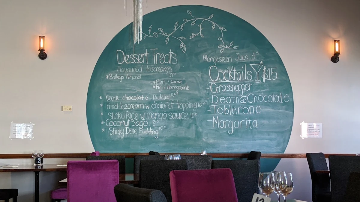 Menu, Mangosteen Restaurant