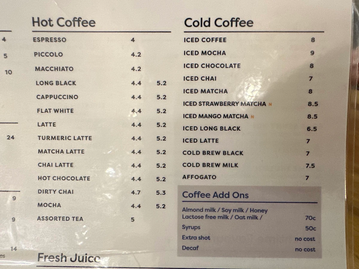 Menu, Common Ground Coffee & Kitchen Hurstville