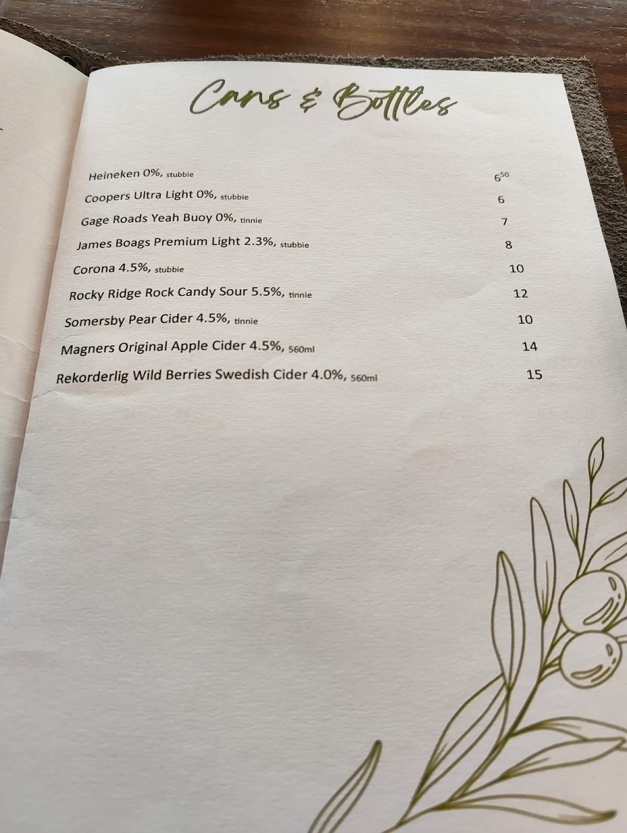 Menu, Quello Bar