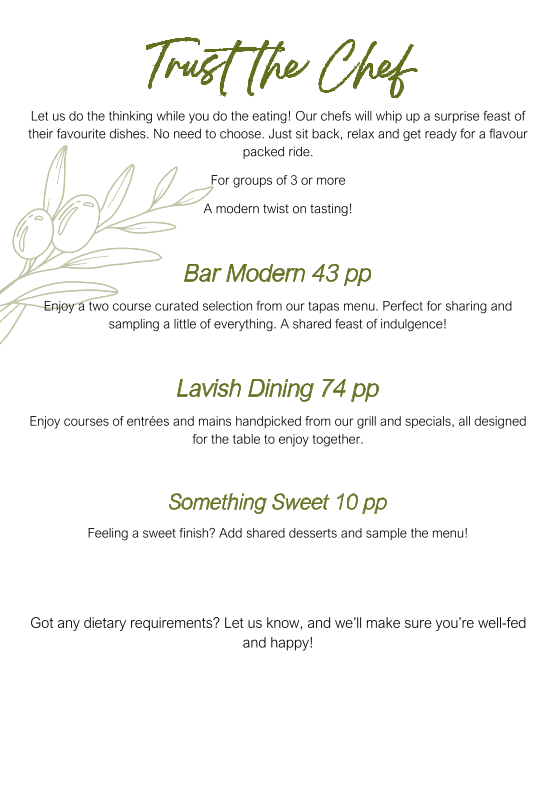 Menu, Quello Bar