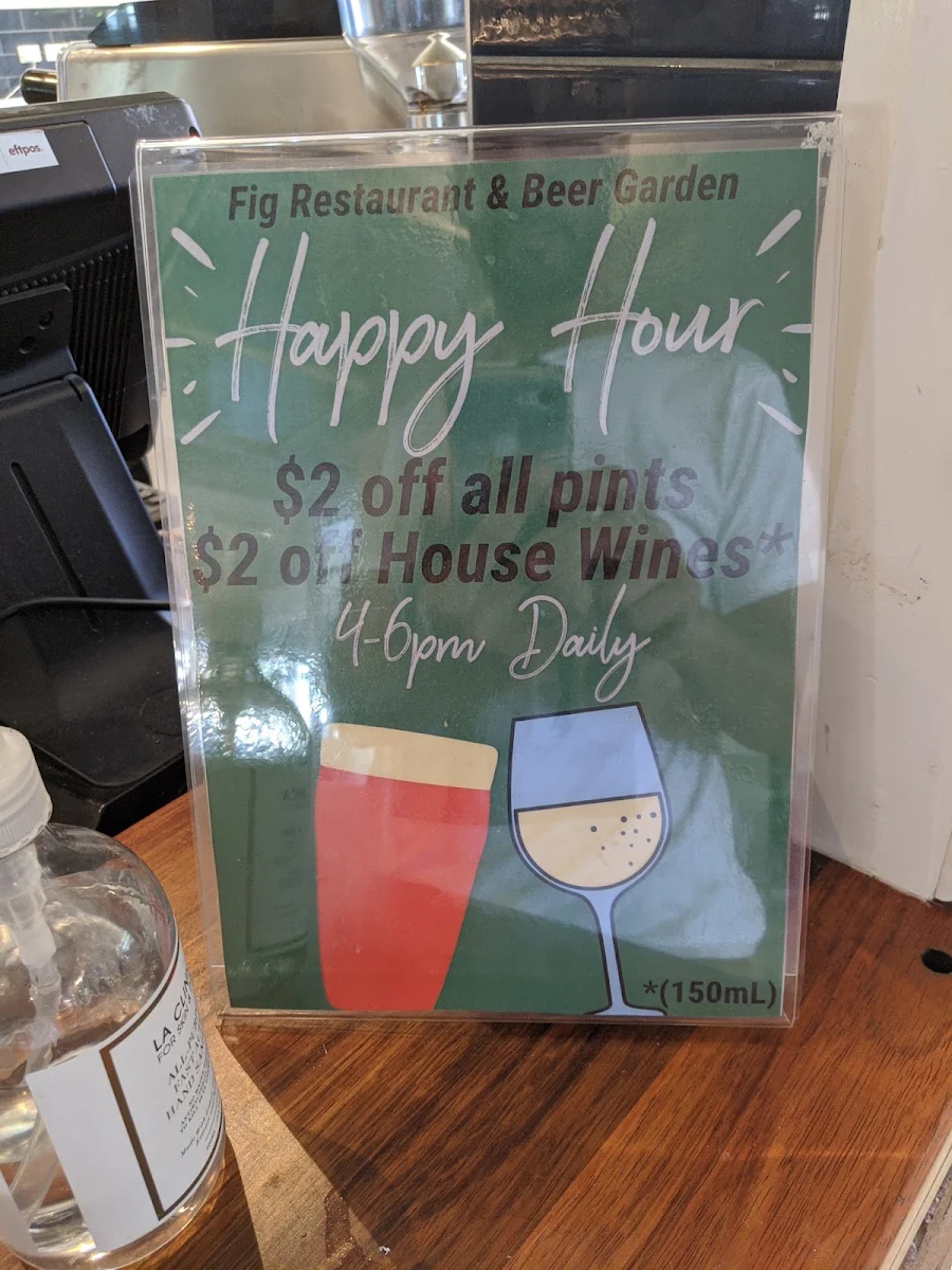 Menu, Fig Restaurant & Bar