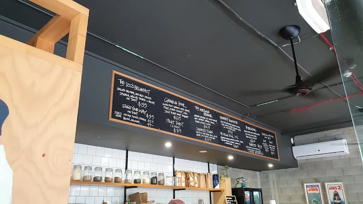 Menu, Doc Brown Cafe