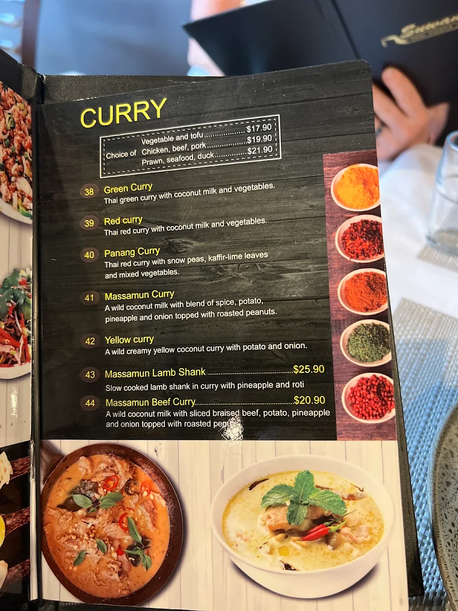 Menu, Suwan Thai Cuisine