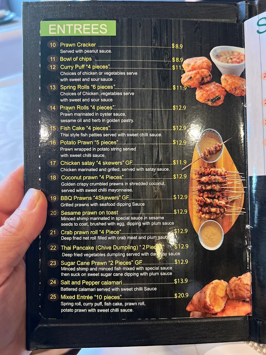 Menu, Suwan Thai Cuisine
