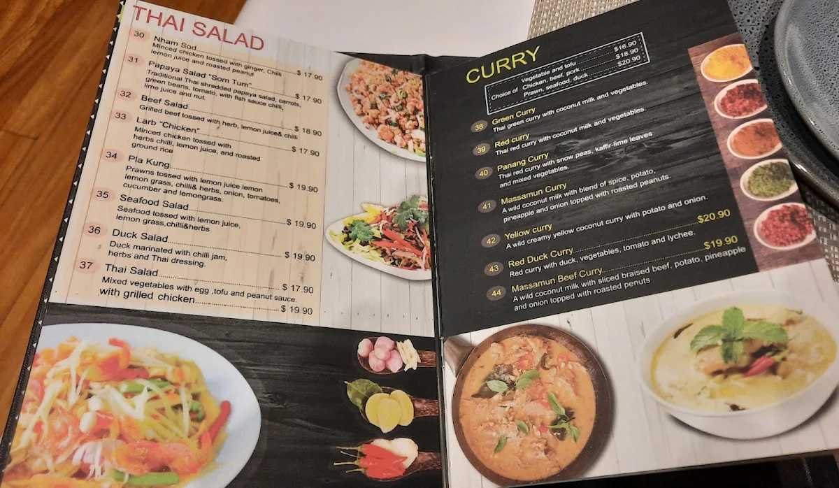 Menu, Suwan Thai Cuisine