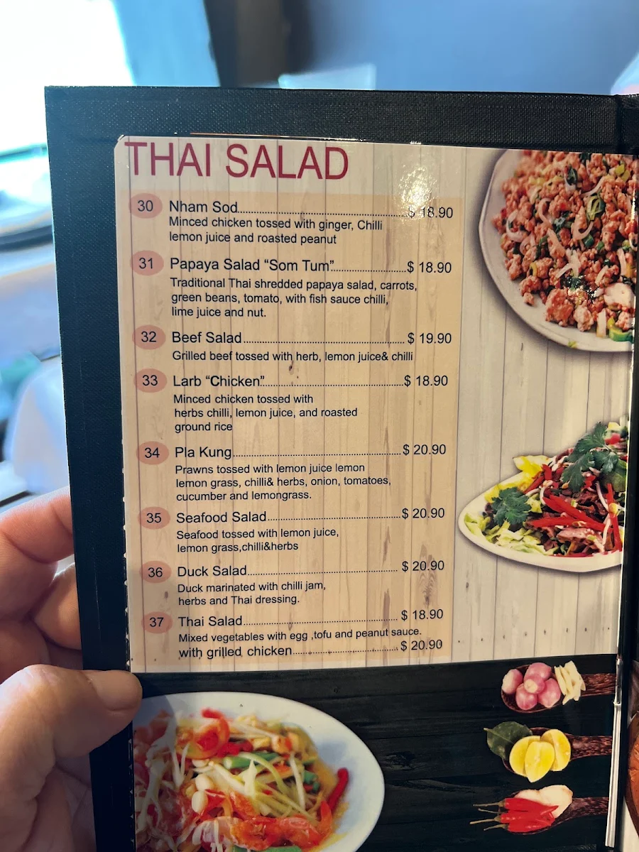 Menu, Suwan Thai Cuisine