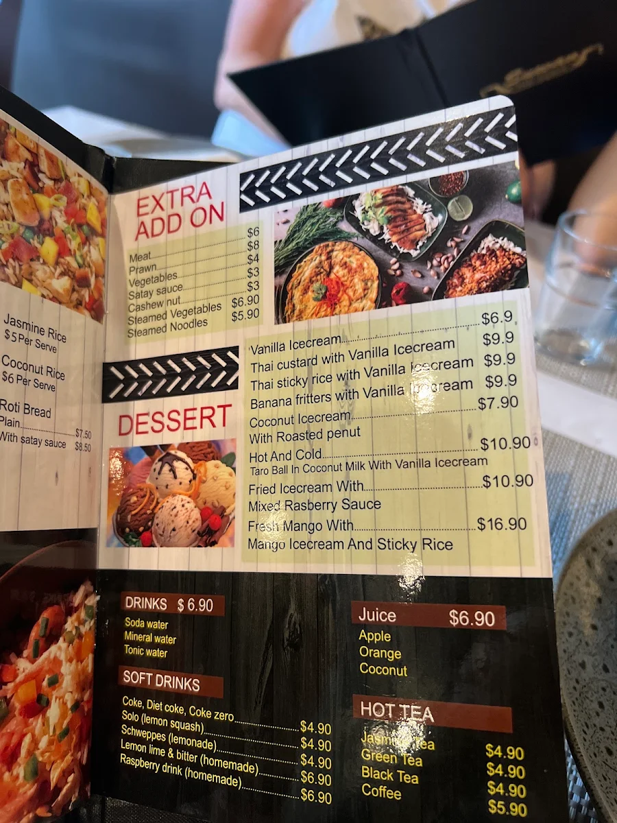 Menu, Suwan Thai Cuisine