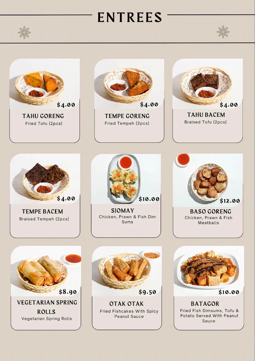 Menu, Padmakan Sydney