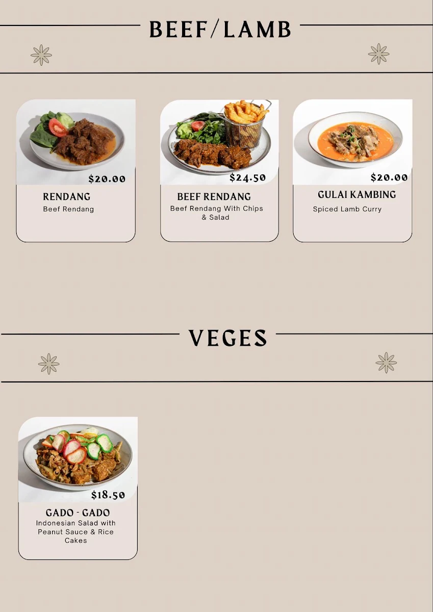 Menu, Padmakan Sydney