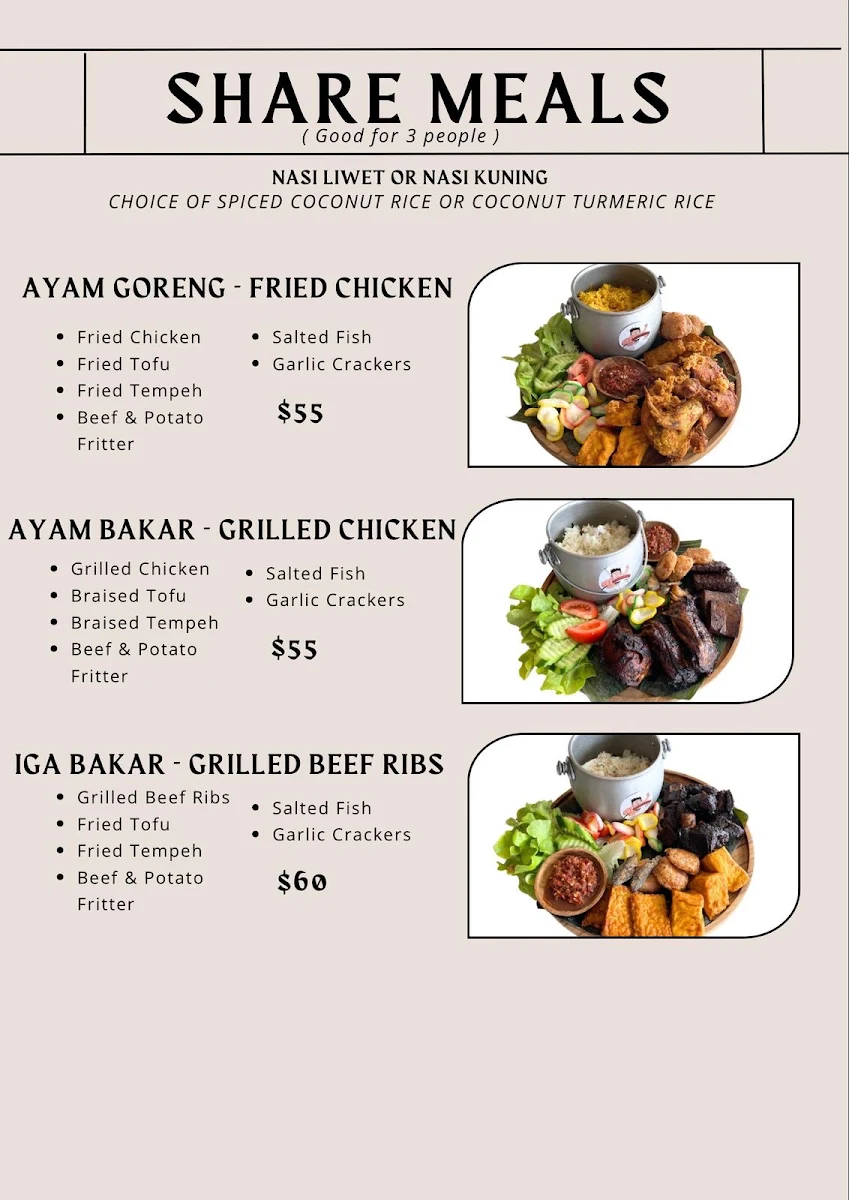 Menu, Padmakan Sydney