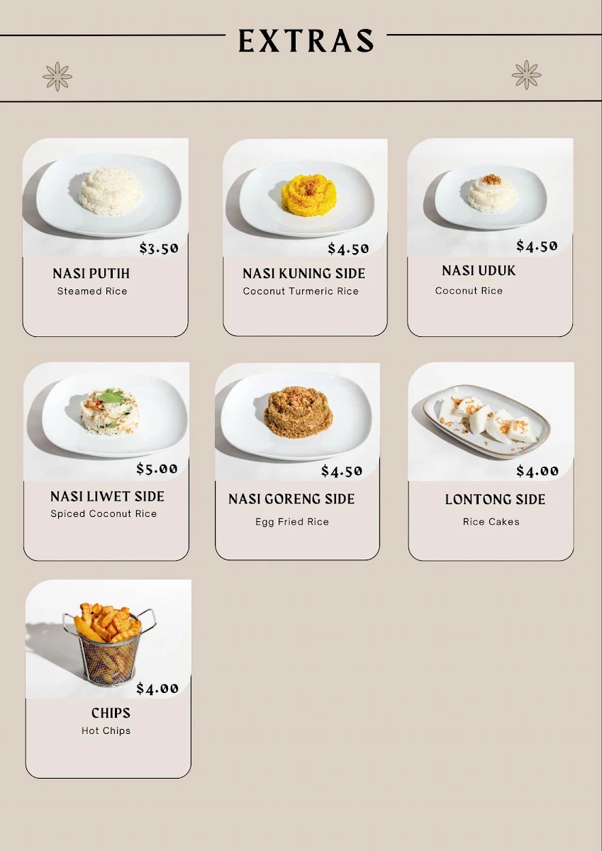 Menu, Padmakan Sydney